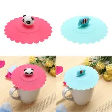 1Pcs 10.5cm Cute Anti-slip Anti-dust Silicone  Cup Cover Coffee Cup Suction Seal Lid Cap Airtight Love Spoon Novelty