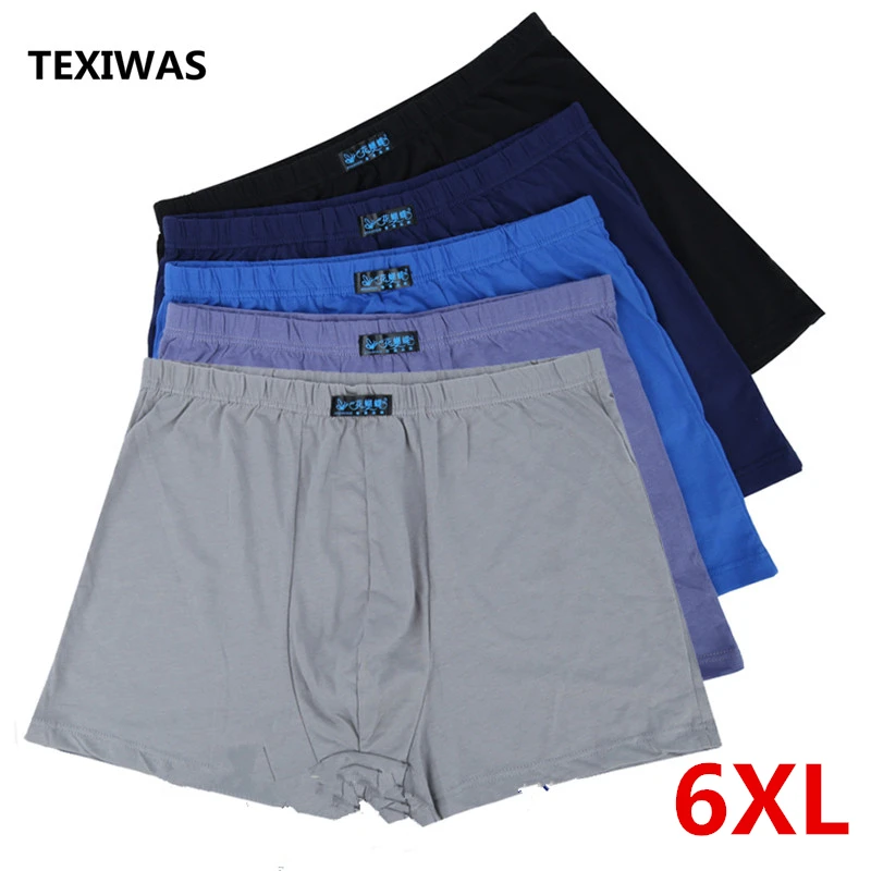 Calzoncillos de algodón para hombre, interior masculina holgada, de cintura alta, transpirable, con cinturones anchos, talla grande|f underwear|men underwearmen underwear plus size - AliExpress