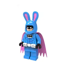 Один продажи Пасхальный кролик Бэтмен с фиолетовыми накидка Лига Справедливости SUPER HEROES Minifig собрать строительных блоков Детские подарки