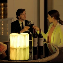 Портативный деревянный книжный светильник USB Перезаряжаемый светодиодный магнитный 3 цвета с регулируемой яркостью складной ночник настольная лампа домашний декор