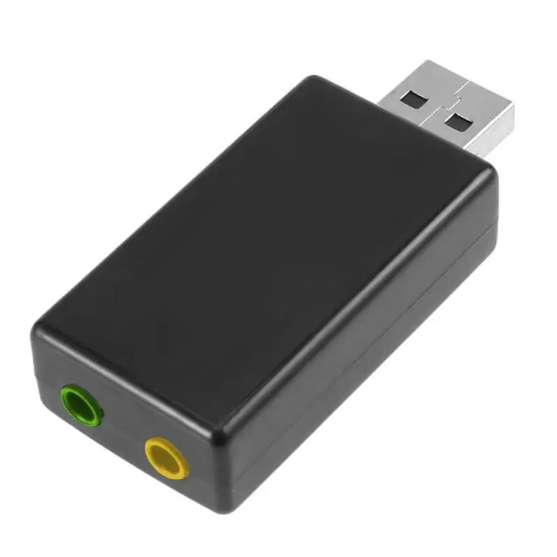 1 шт. Мини Внешний USB 2,0 Звуковая карта 7,1 канальный 3D аудио адаптер конвертер+ 3,5 мм наушники интерфейс микрофона для ПК компьютера