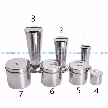 

2019 good quality 1 pcs dental Dental stainless steel curved disc cotton cylinder Instrument tray Dice tube