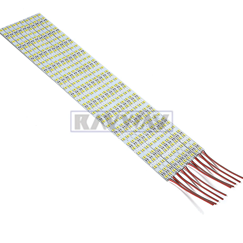 RAYWAY 10pcs 50CM Double Row 5630/5730 SMD 72 LED Strip Bar Light DC12V 14W Aluminium Alloy Rigid Bar Lamp Fr Cabinet White/Warm