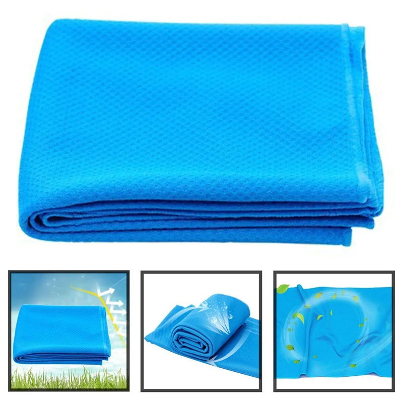 Многоцветное полотенце для плавания 80*30 см, волшебное полотенце для фитнеса, быстроохлаждающее полотенце, быстросохнущая пуховая ткань