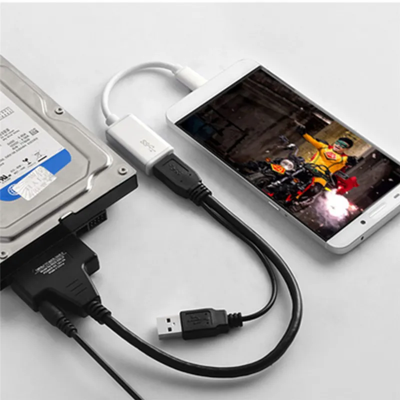 

1 PC Durable USB 2.0 to SATA Converter Adapter Cable with 2.5/3.5 Inch HDD Case