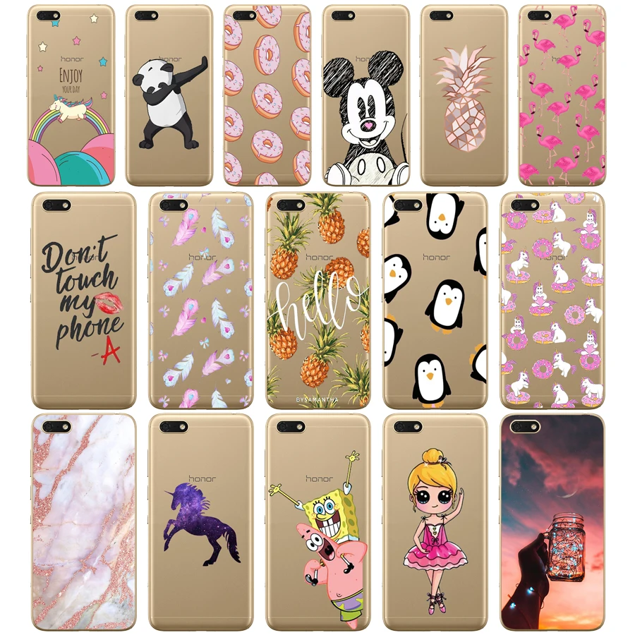 

07 Silicone case For Huawei Honor 7A Case 5.45" inch Soft Phone Case Huawei Honor 7A 7 A DUA-L22 Russian Back Cover Coque bumper