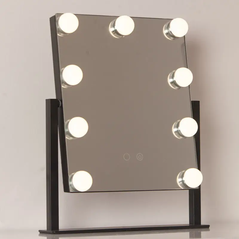 

Hollywood Style frameless Lighted vanity mirror with lights and 10xmagnification Touch Screen LED Illuminated Cosmetic Mirrors