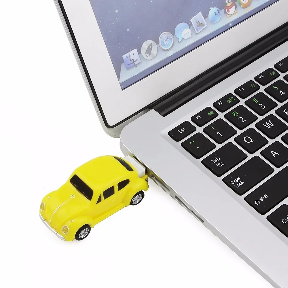 CHYI Мини авто USB флеш накопитель флешка VW Beetle автомобильная карта памяти красный