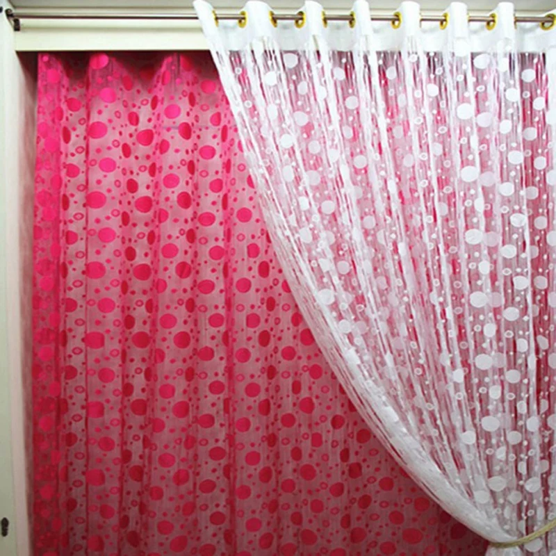

Circle Line Strings French Window Curtains Tassel Room Various Color Divider Indoor Upscale Decor Blinds