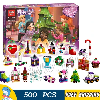

500pcs Winter Holiday Friends Heartlake City Advent Calendar Box 11014 Model Building Blocks Toys Bricks Compatible with Lago