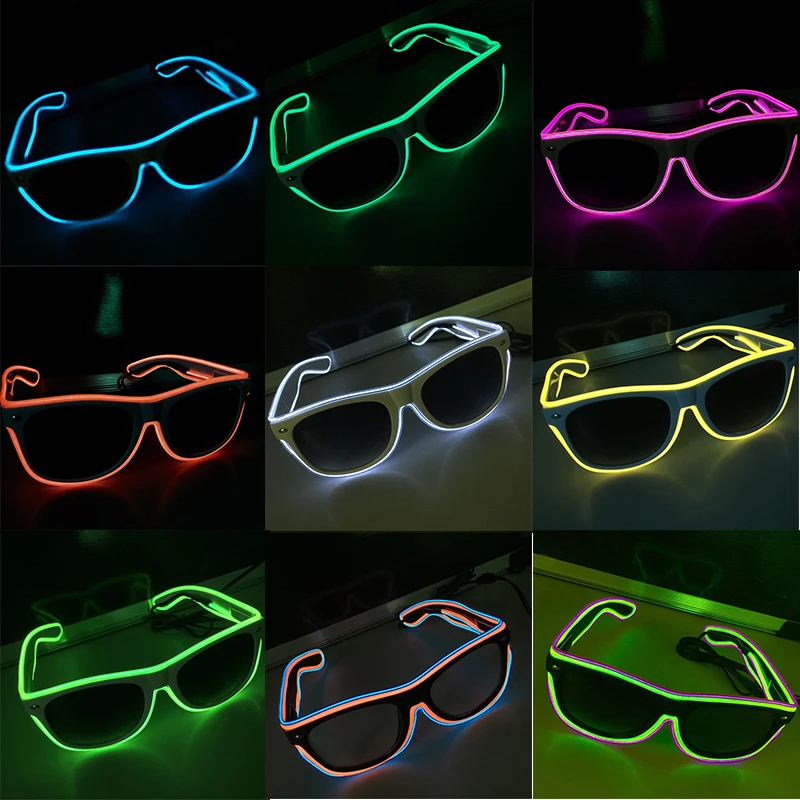 Мигающий EL Wire светодиодный светильник CE сертифицированный светящийся вечерние декоративный светильник ing классический подарок яркий светодиодный светильник вечерние солнцезащитные очки
