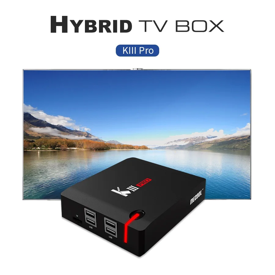  DVB-S2 DVB-T2 DVB-C Mecool KIII PRO Android 7.1 TV Box 3GB 16GB Amlogic S912 OctaCore 4K Combo Set 