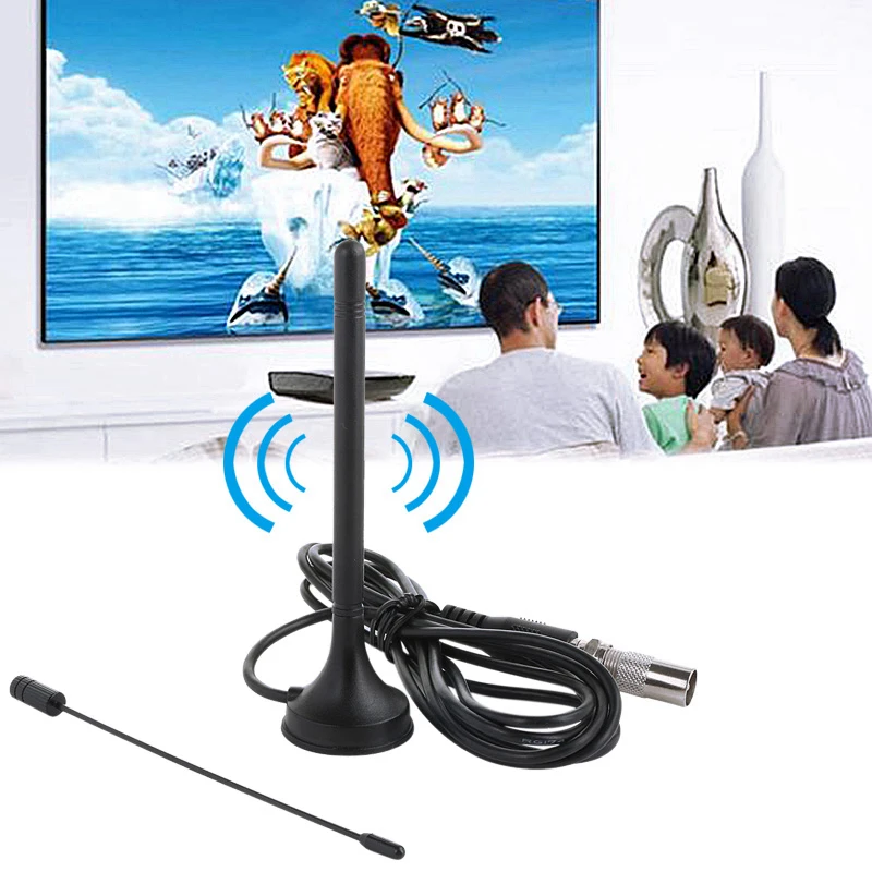 Мини двойной DTA-180 HD цифровая внутренняя телевизионная антенна DVB-T Freeview HDTV антенна усилитель магнитное основание антенна ТВ прибой приемник