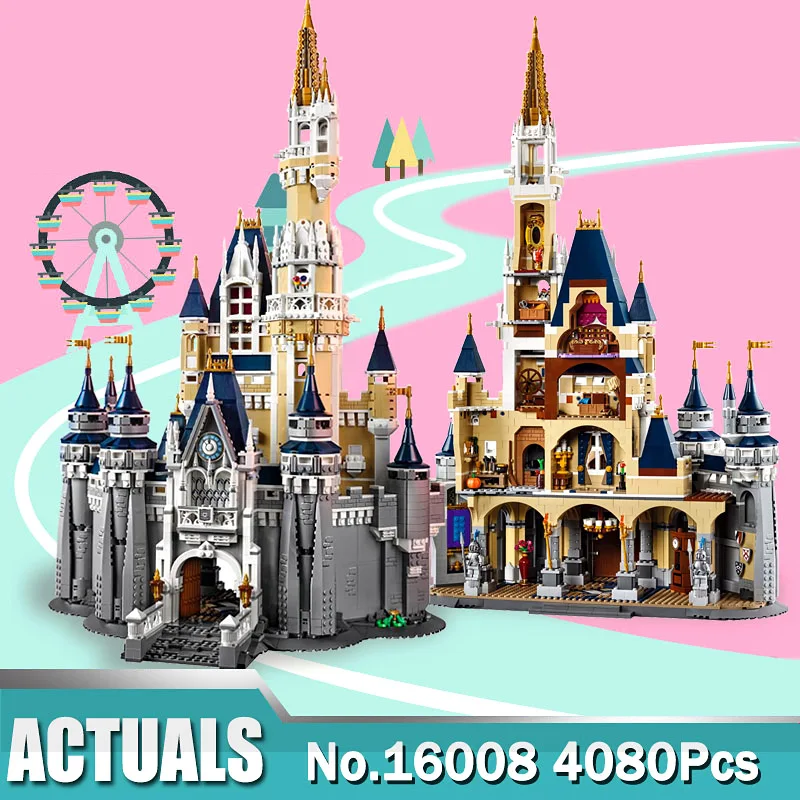 

Cinderella Princess Castle City 16008 Set Building Blocks Bricks Kids Birthday Gift Compatible with Lego 71040 Castle Set