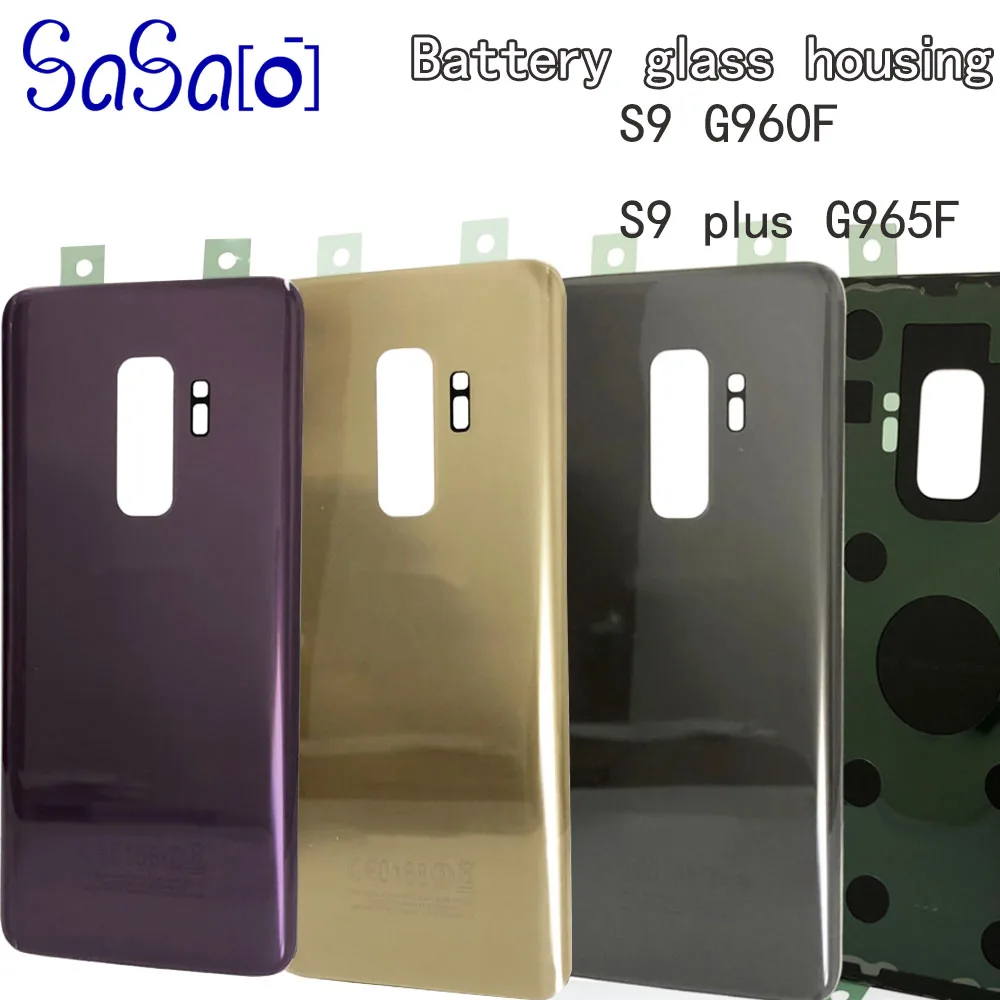 

10pcs/lot Back Glass Replacement For Samsung Galaxy S9 G960 G960F / S9+ S9 Plus G965 G965F Battery Cover Rear Door Housing