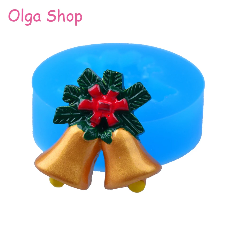 

JYL281 27mm Christmas Bells Flexible Silicone Mold - for Fondant, Food Safe, Candy Making, Resin Fimo Clay, Cookie Biscuit Mold