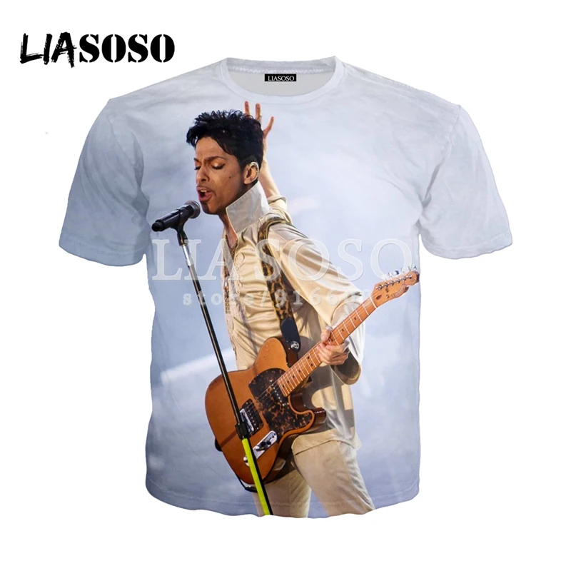 

LIASOSO NEW Famous American Singer Prince Roger Nelson Tees 3D Print t shirt/Hoodie/Sweatshirt Unisex Hip Hop Rock Tops G1809