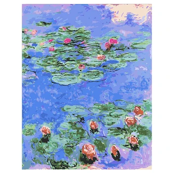 

5d Diamond Embroidery Monet Water Lilies coloring Diamond Painting Cross-Stitch Diy Diamond Painting Crafts Wall Decor JS2145
