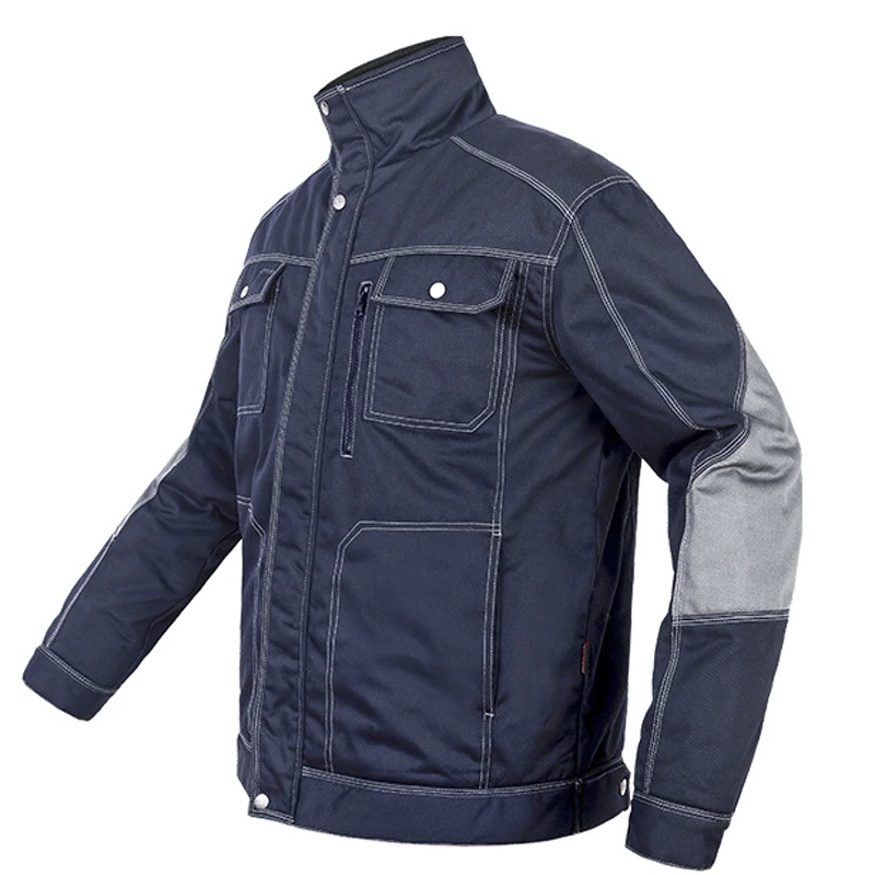 New Winter Work Clothes Multi-Pocket Wear-Resistant Windproof Warmth Plus Cotton Jacket mechanic Construction Working Coat