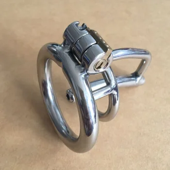 

2016 new Lock cagee Male chastity with catheter birdlock male cages bound chastity device cage lock penis bondage
