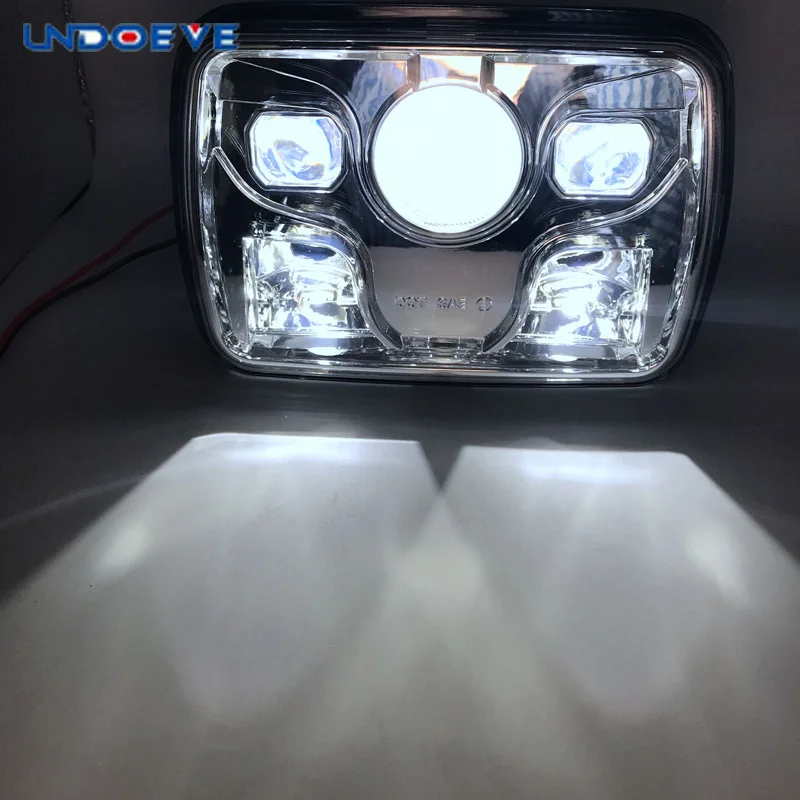 Пара 5X7 дюймов светодиодный Замена фар для морской Светодиодный луч с DRL 7x6 дюймов фары для автомобилей грузовик для Jeep Cherokee XJ