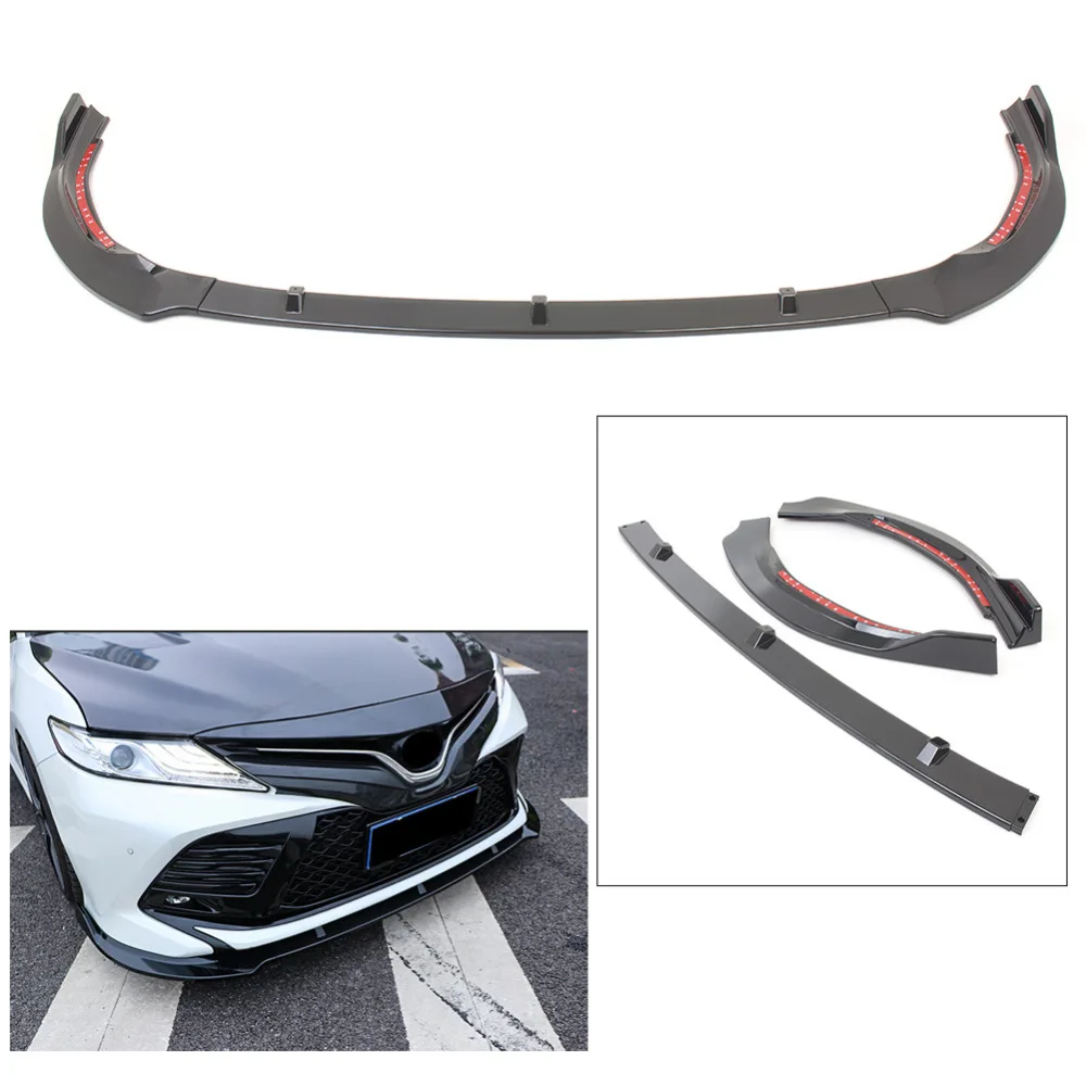 Автомобильный передний бампер Накладка для губ Toyota Camry 2018 SE только глянец Черный