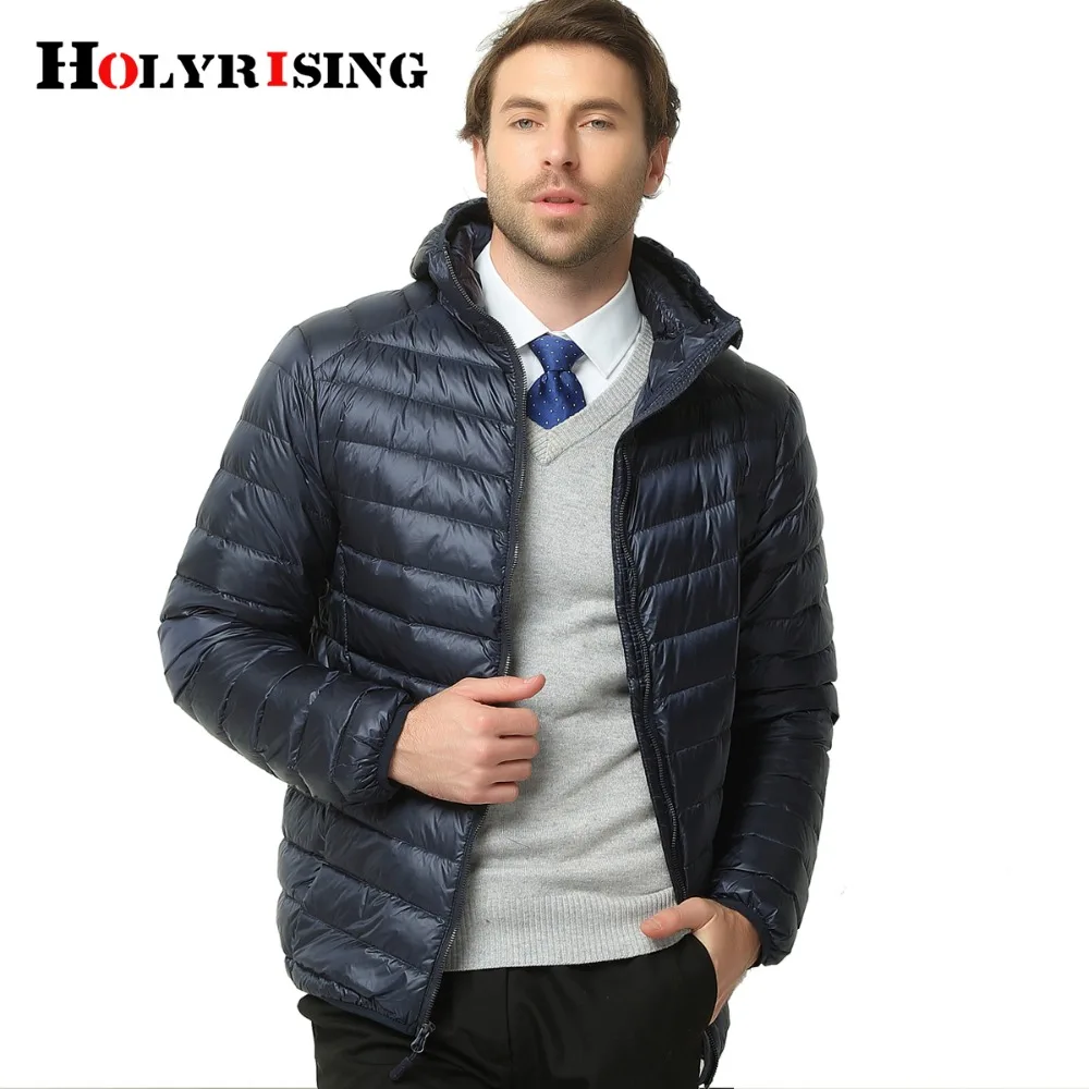 holyrising Mens Duck Down Jackets Autumn Winter Jacket Men Lightweight ...