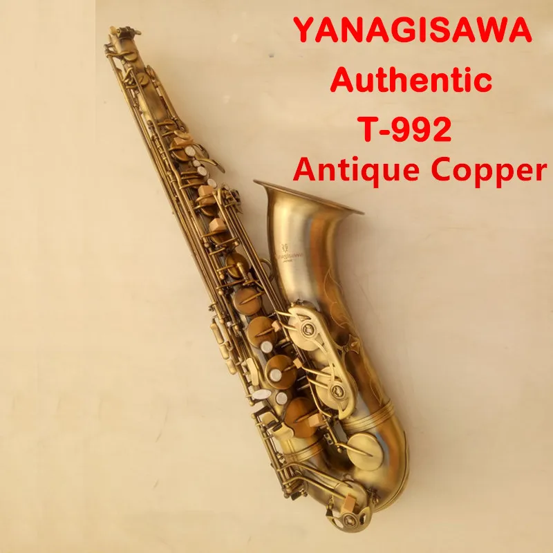 Japan YANAGISAWA T-992 Musical Instrument Tenor Saxophone Brass Antique Copper Surface Bb Tone Sax With Case Mouthpiece 2018 japan yanagisawa new tenor saxophone t 992 b flat tenor saxophone gold key yanagisawa sax with accessories professionally