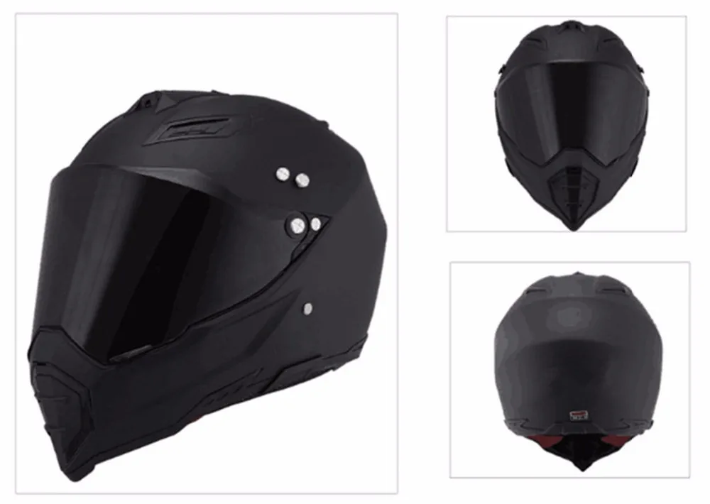 DOT Solid Matt Black Motorcycle Helmet Full Face Scooter Crash Motorbike Safety with bluetooth