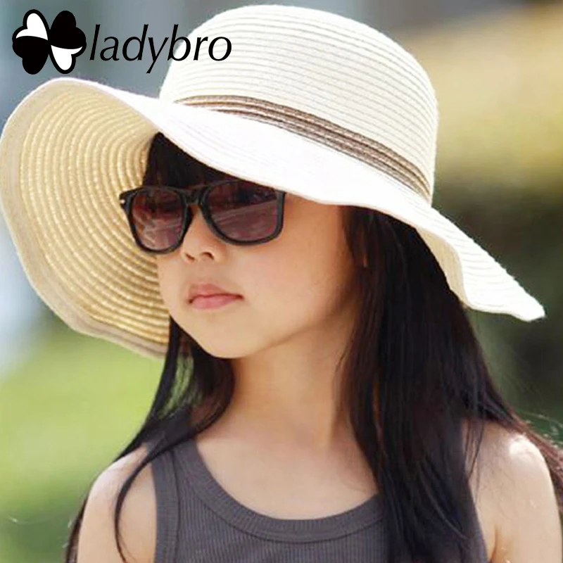 Ladybro واسعة بريم مرن الاطفال القش قبعة قبعة الشمس الشاطئ المرأة قبعة الأطفال قبعة صيفية الأشعة فوق البنفسجية حماية السفر كاب سيدة الفتيات كاب ... Ladybro واسعة بريم مرن الاطفال القش قبعة قبعة الشمس الشاطئ المرأة قبعة الأطفال قبعة صيفية الأشعة فوق البنفسجية حماية السفر كاب سيدة الفتيات كاب ...