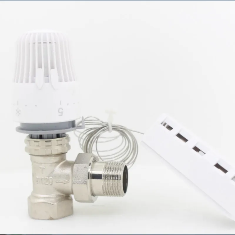 Контроллер дальнего действия 6-28 градусов для сантехники системы внутреннего радиатора термостатический клапан радиатора латунный угловой вентиль DN15-DN25
