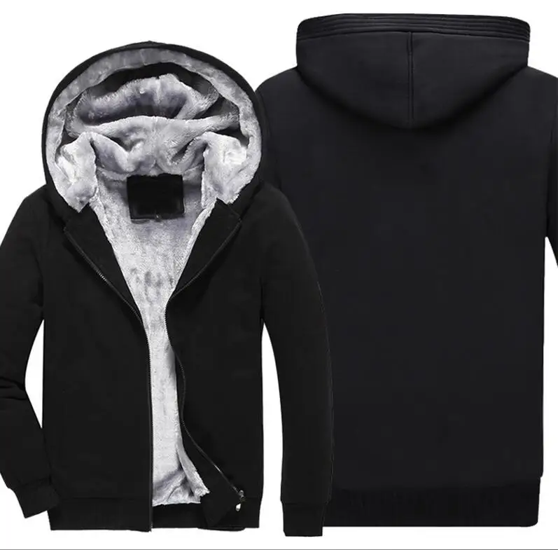

Hoodies Men Hooded Casual Wool Winter Thickened Warm Coat Male Velvet Male Sweatshirts Coat Zipper Cardigan Hoody Man Clothing