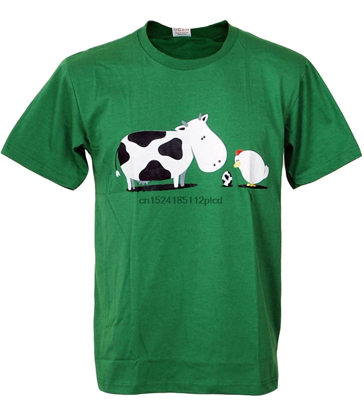 

Funny Cow And Chicken Lover Banksy Street Art Style Graphic Nature Men T-Shirt