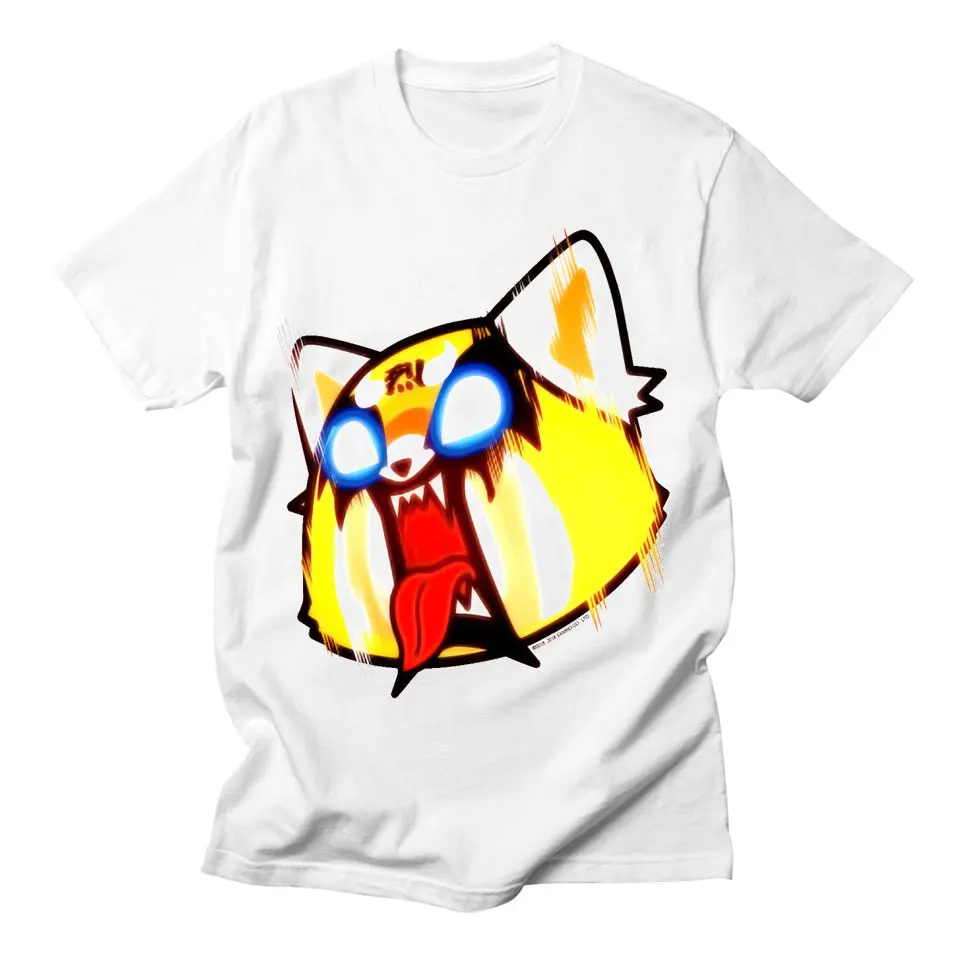 

Aggretsuko Casual T Shirt Women Funny Kawaii Anime Casual Harajuku Streetwear High Quality Casual Tops Short Sleeve Tshirt Women