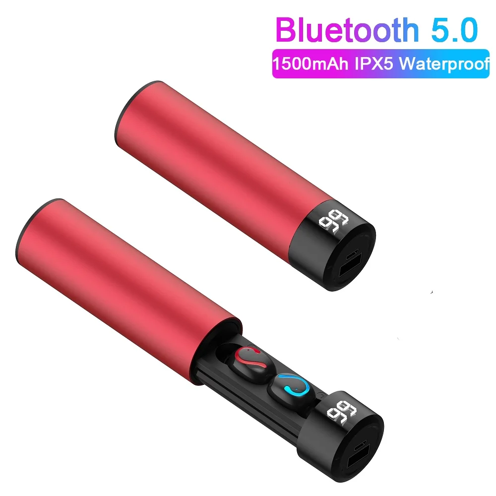 

Newest HBQ Q67 Wireless Bluetooth 5.0 Earphone TWS Mini Earbuds Handsfree Sport HiFi 3D Stereo Headset With 1500mAh Power Bank