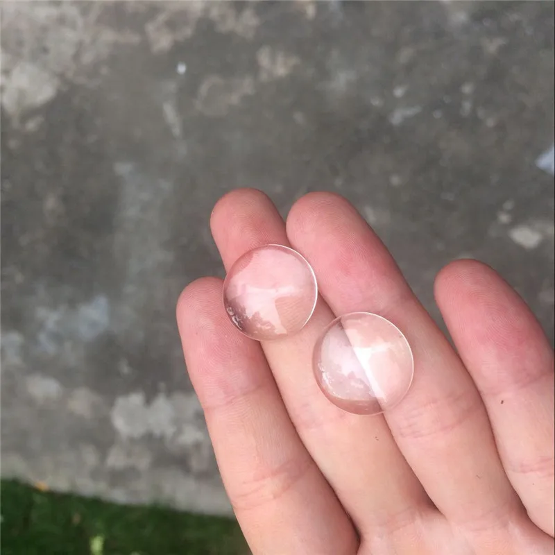 20mm Clear Transparent Domed Round Flat Back Crystal Magnifying Glass Cabochon Fit Cameo Settings