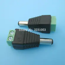 5 шт./лот 2,5x5,5 мм DC мощность штекер Jack адаптер Разъем для CCTV DVR светодиодные ленты светильник