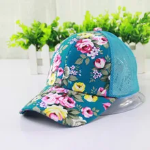 10 шт./партия,, корейский стиль, женская летняя повседневная бейсболка для взрослых, с принтом, солнцезащитная Кепка, регулируемая, с цветком розы