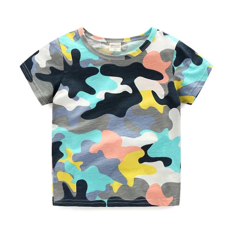 الطفل الاطفال التمويه الرياضية دعوى الأطفال القطن تي شيرت + السراويل اثنين من قطعة الملابس مجموعة الصيف 2017 طفل الفتيان الفتيات الملابس مجموع...