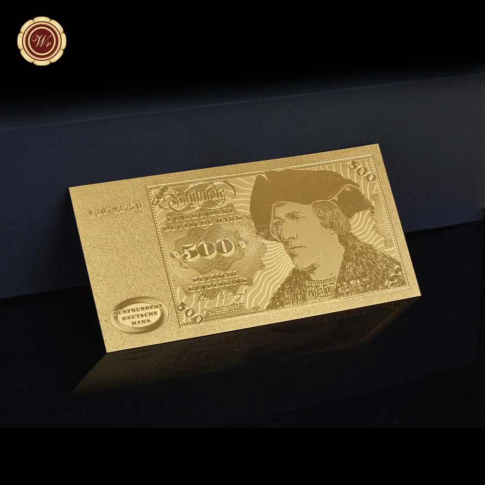 WR немецкая Золотая фольга 500 немецкие поддельные деньги золотая банкнота коллекционный бизнес подарок 24 к позолоченные банкноты