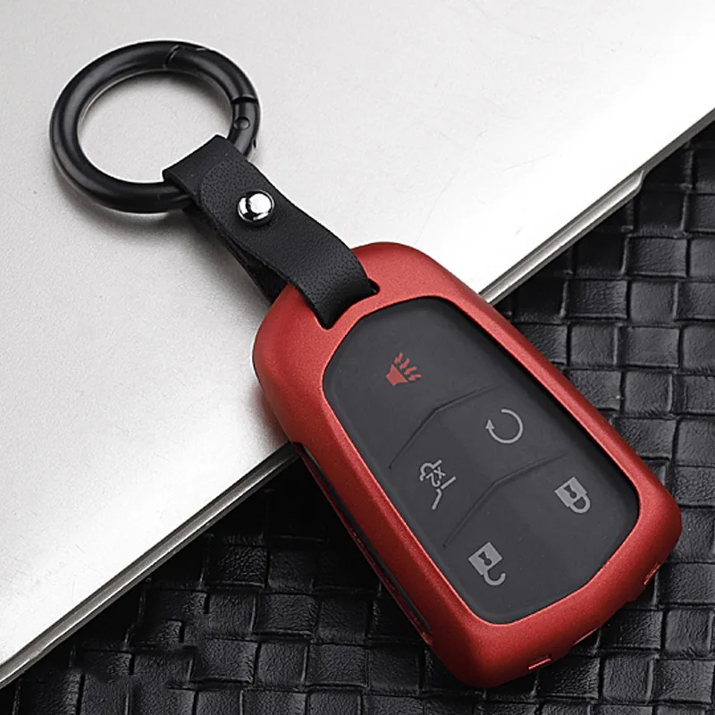 

Wood grain Star Carbon stripe Remote car key case For Cadillac ATS CT6 CTS DTS XT5 Escalade ESV SRX STS XTS ELR 2016 2017 2018