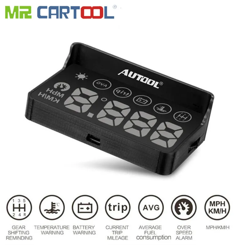 

Car HUD Head UP Display Speed Projector OBD2 GPS Speedometer Auto OBD 2 II Smart Universal Meter Gauge Digital Diagnostic Tool