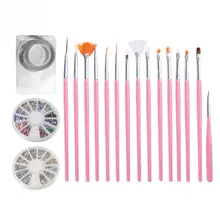 15 шт./компл. кисть для ногтей набор рисование линий ручка Чередование ленты линия маникюрные инструменты комплект гель-лаков для ногтей