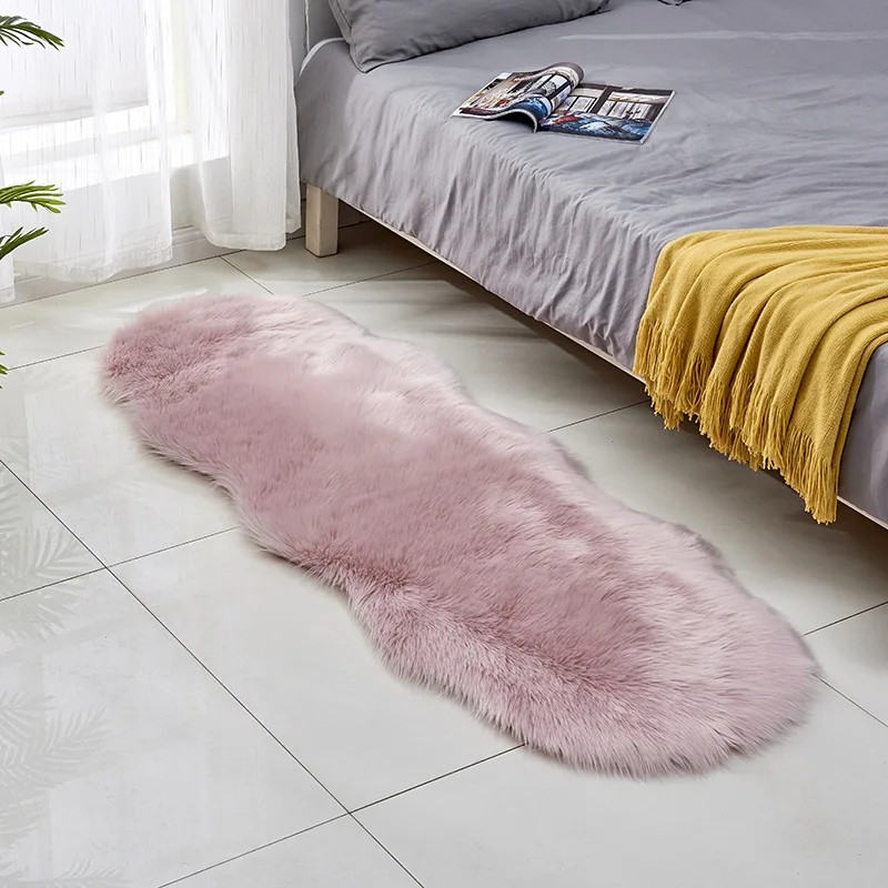 Современные одноцветные коврики овальные плюшевые коврики Ковры из искусственного меха серый мягкий ковер для спальни гостиной коврики для ванной комнаты ковер 60x180 см alfombras