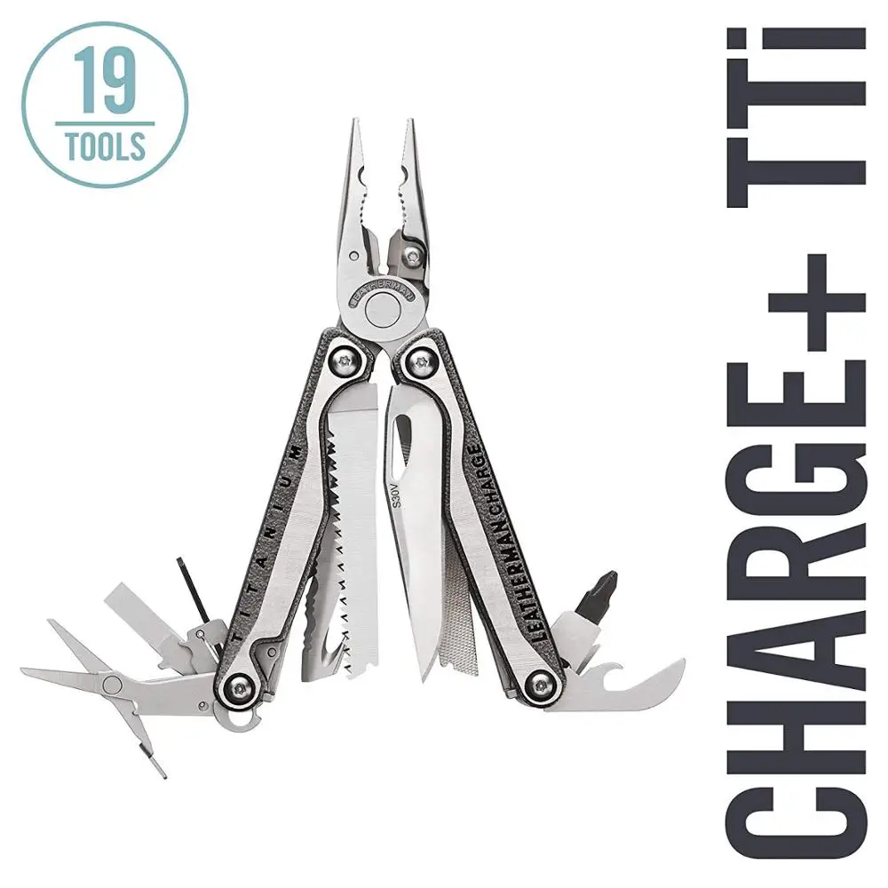 

LEATHERMAN - Charge+ TTi Titanium Multitool with Scissors and Premium Replaceable Wire Cutters, Stainless Steel