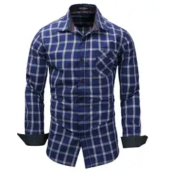 2019 весенне-осенние мужские рубашки на пуговицах, рубашка с длинным рукавом, клетчатая рубашка, хит продаж, мужская рубашка GD1305