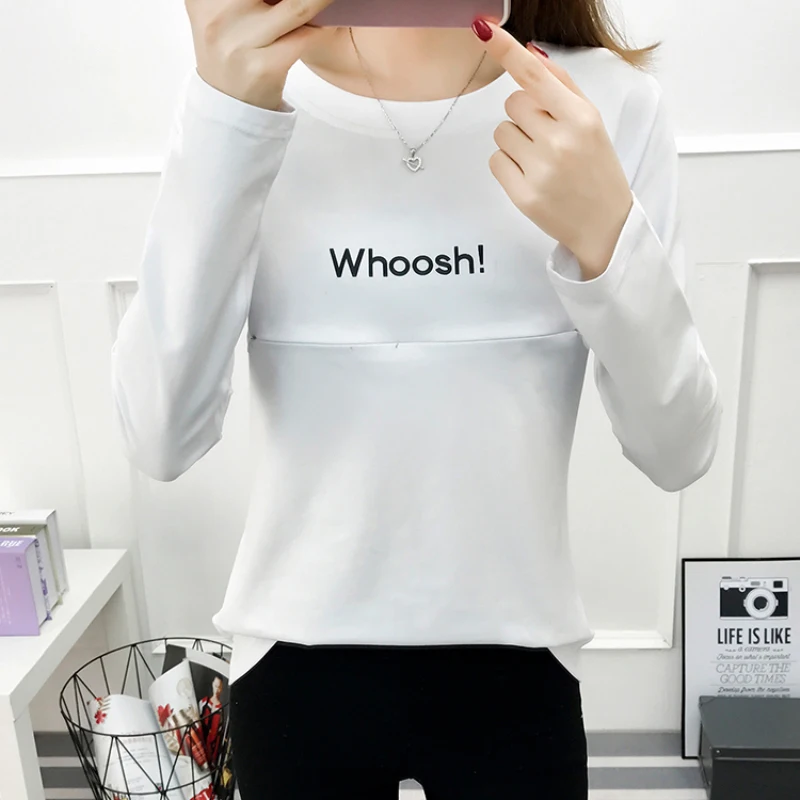Maternity Casual Nursing T Shirt Top Breastfeeding Nurse Cotton Tops Clothes for Pregnant Women Short/Long Sleeve 28 Patterns