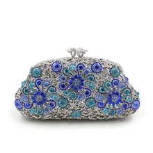Neue Frauen Handtasche Flap Luxus Diamant Abendtaschen Damen Einzelner Schulterbeutel Hohlbohrer Hochzeit Partei Geldbörsen Handtaschen Sacs