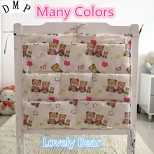 Promotion Cartoon 62 52cm Baby Cot Bed Hanging Storage Bag Newborn Crib Organizer Cotton Toy Diaper