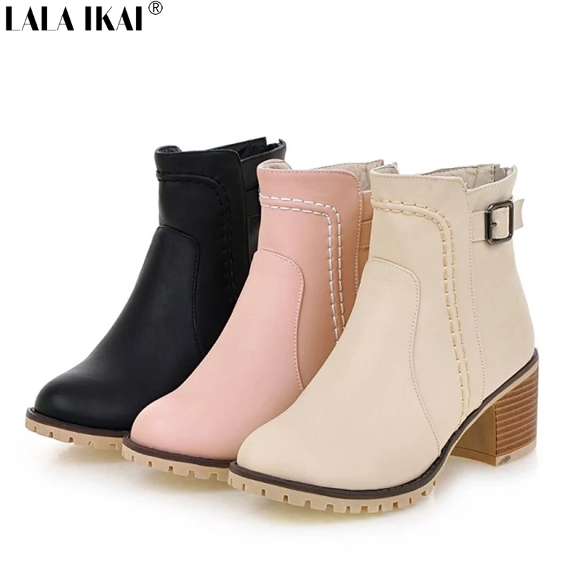 pale pink ankle boots